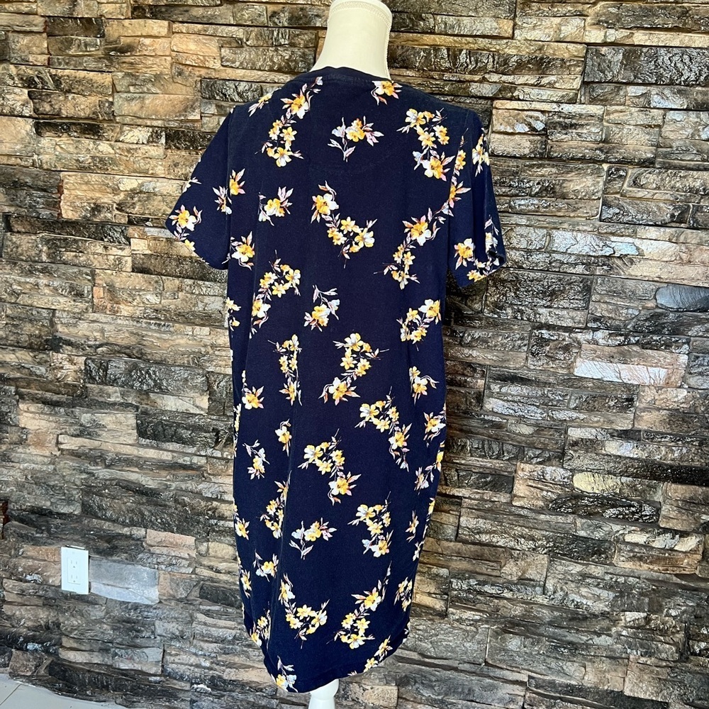 Joules Navy Floral Short-Sleeve Mini Dress - Picture 4 of 9